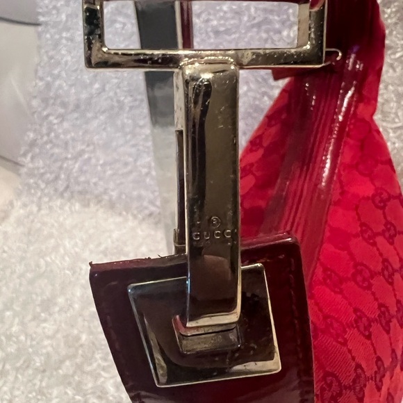 Gucci GG Shoulder Monogram Red Canvas Hobo bag Women’s - Picture 14 of 14